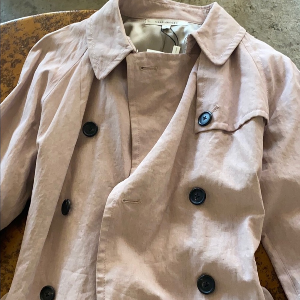 Marc Jacobs NWT cotton trench coat 🧥 lilac 2-4 - Picture 5 of 9
